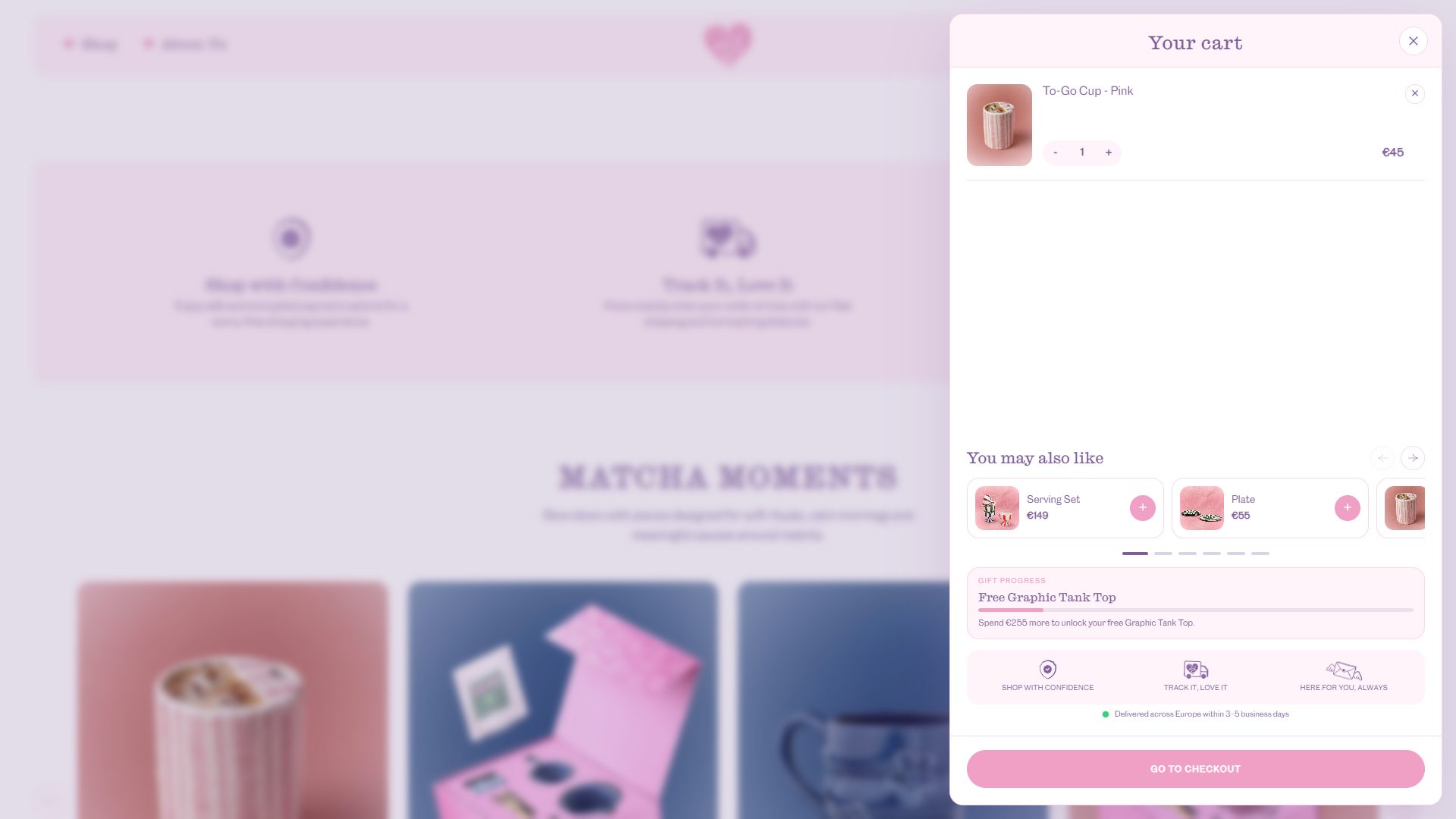Panier latéral et fonctionnalités de conversion Alamar Designs