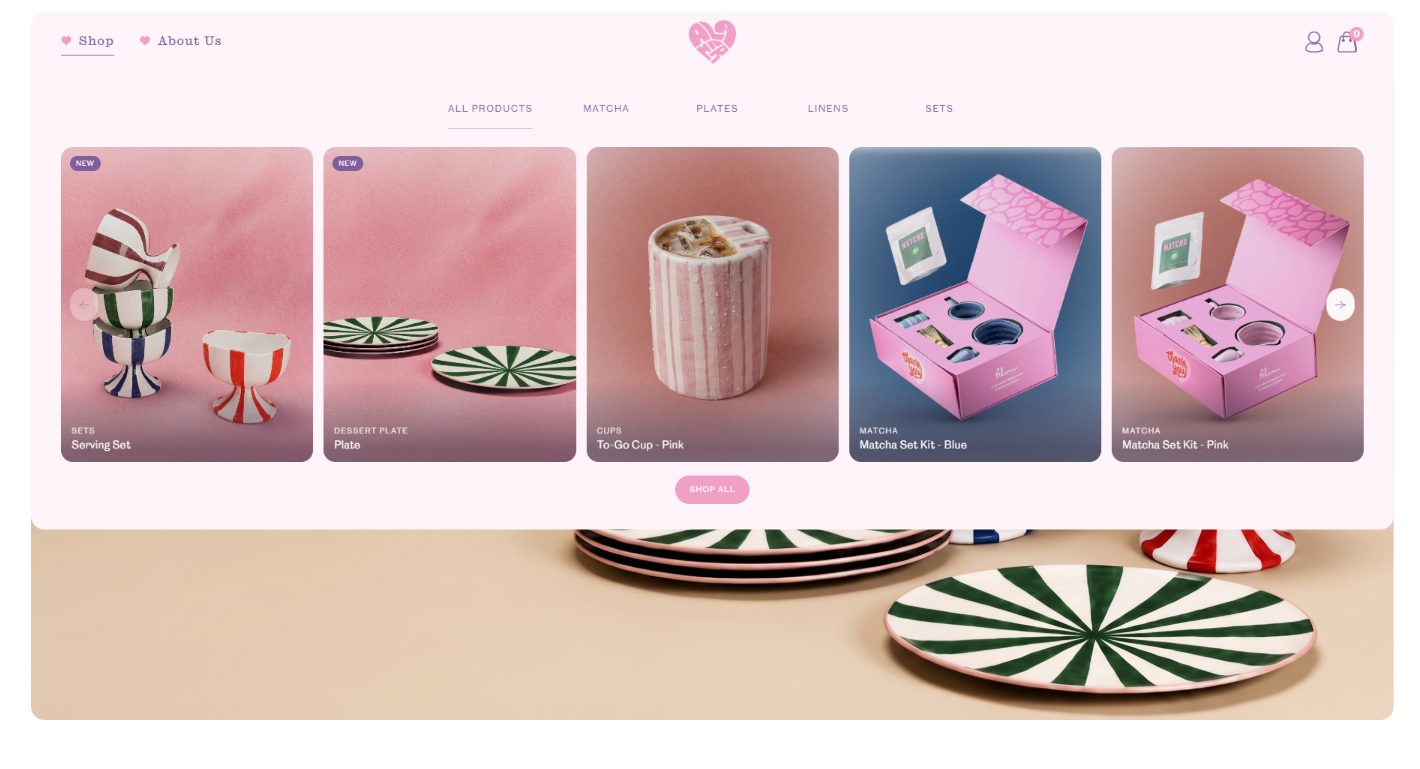 Méga-menu personnalisé de la boutique Alamar Designs