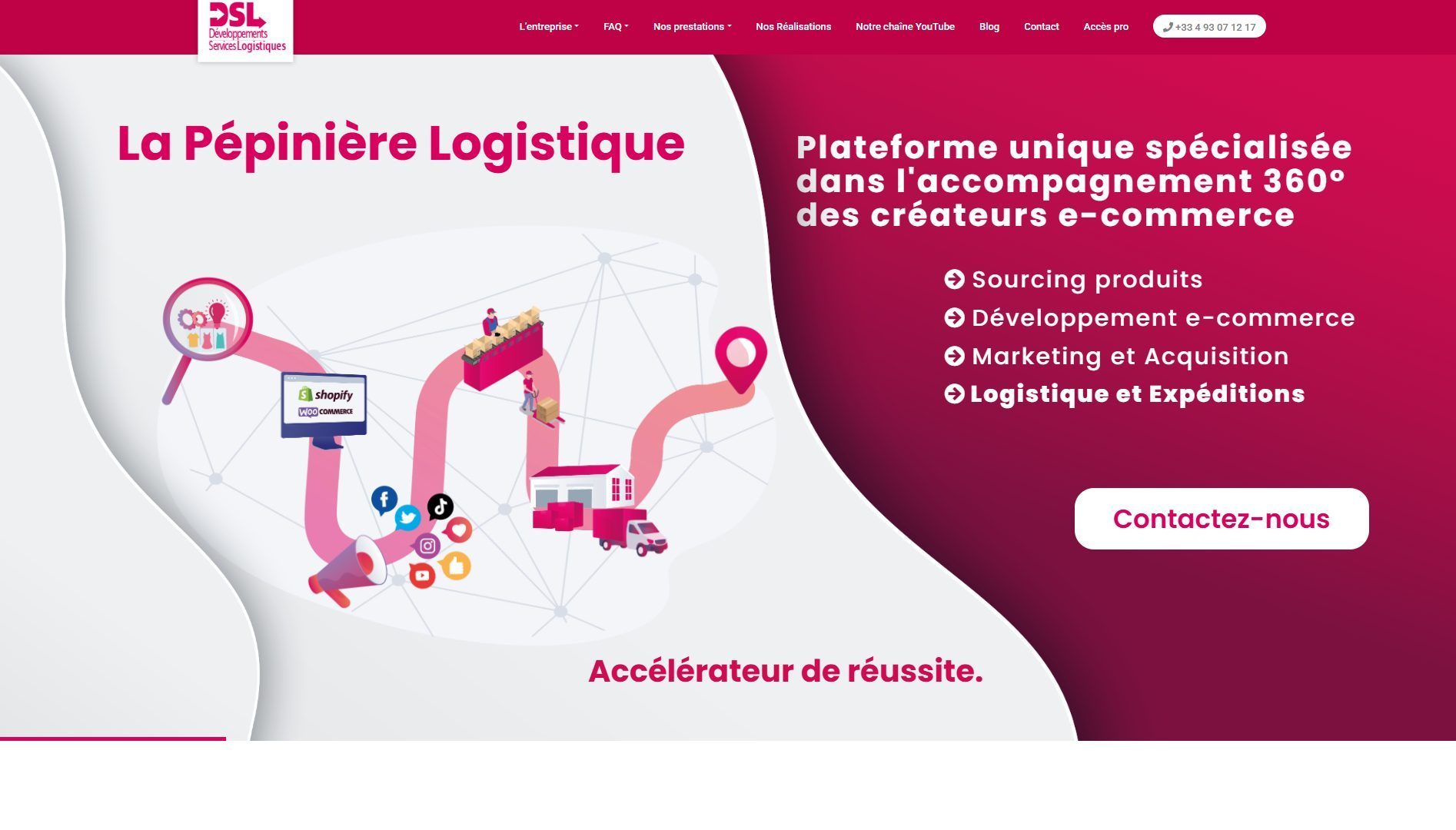 Vue de l’animation présentant les expertises de La Pépinière Logistique